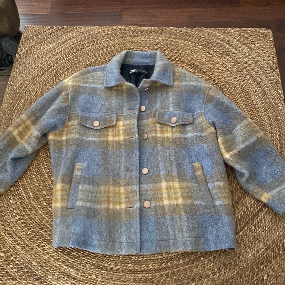 Wool Blend Overshirt Jacket